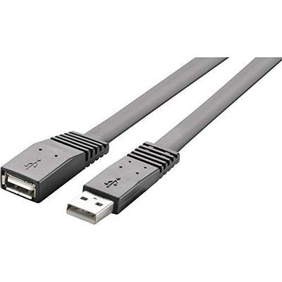 Renkforce USB-kabel USB 2.0 USB-A kontakt, USB-A uttag 3.00 m Svart Högflexibel RF-4096101
