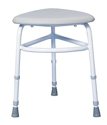 Homecraft Corner Shower Stool, Shower Chair for Elderly, Handicapped, and Disabled Users, Bath Chair for Stability and Support in the Bathroom, Tripod Seat, Bathroom Aid