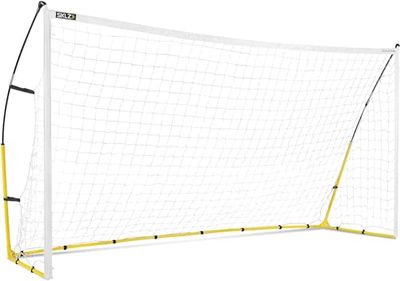 SKLZ socer Goal 12 x 6 (2.0), ultraportabel barnfotbollsmatta, snabbinställning, vit/svart/gul, 3,66 m x 1,83 m, 12 x 6