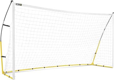 SKLZ Quickster Football Goal, Ultra-Portable Kids Football Goal, Quick Set Up, White/Black/Yellow, 12ft x 6ft