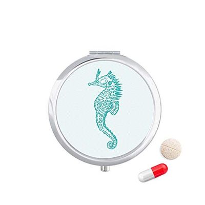 Rng Big Hippocampus Boîte de rangement pour médicaments, médicaments, motif bleu