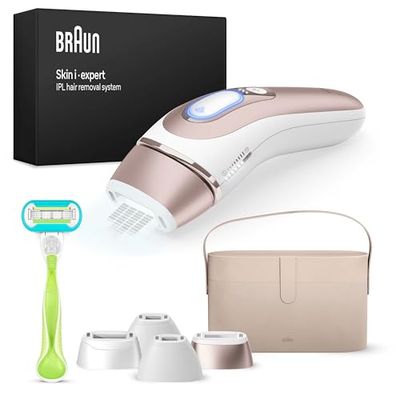 Braun Skin I·Expert Epilatore Luce Pulsata Smart, Epilazione A Casa Tua, Alternativa Al Laser, Con App Gratuita, Include Pochette, Rasoio Venus, 4 Testine Per Viso E Corpo, Idea Regalo, PL7387