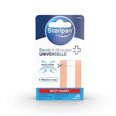 Steripan 5 strepen, voorgesneden, wasbaar, 10 x 6 cm, 2 stuks