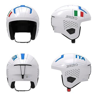 Briko Helmet Jeunesse Unisexe, Shiny White-Science Blue, XS