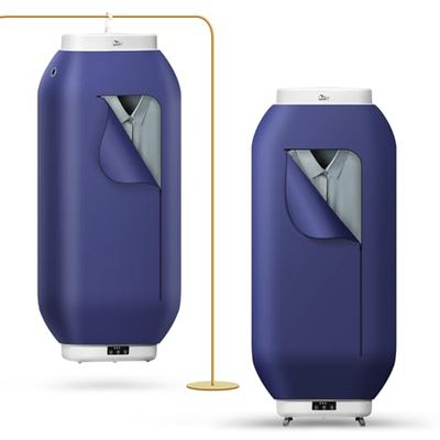 Uten Portátil Secadora de Ropa, 600W Secadora Eléctrica con Temporizador, Doble Uso De Pie y Colgante, para Viajes de Negocios, Dormitorios, Apartamentos y Hoteles
