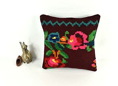 Kelim Cuscino 40x40 cm fatto a mano turco prodotto federe kilim dekorativo orientale etnici cuscino 3660