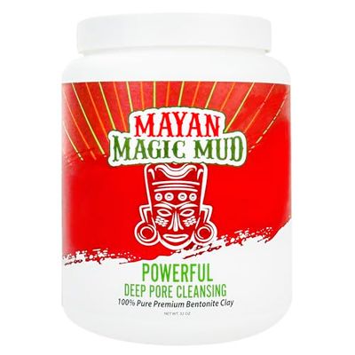 Powerful Deep Pore Cleansing Sodium Bentonite Clay by Mayan Magic Mud for Unisex - 32 oz Cleanser