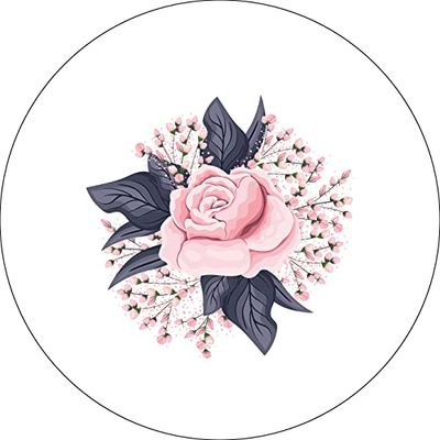 Bonateks, Round Digital Printed Mouse Pad, Non-Slip Base, for Office and Home, Diameter:22cm