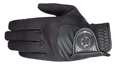 PFIFF 102776 Gants d'équitation Softshell Grip Noir Taille 10