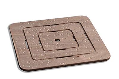 Castelmerlino Caillebotis de douche en contreplaqué Okumè marine 50x50 cm pour les assiettes 70x70 cm