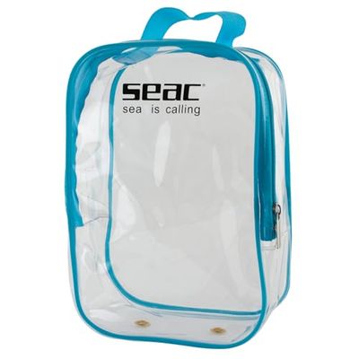 SEAC Full Face Mask Bag, Borsa Trasparente in Plastica per Maschera da Snorkeling Integrale