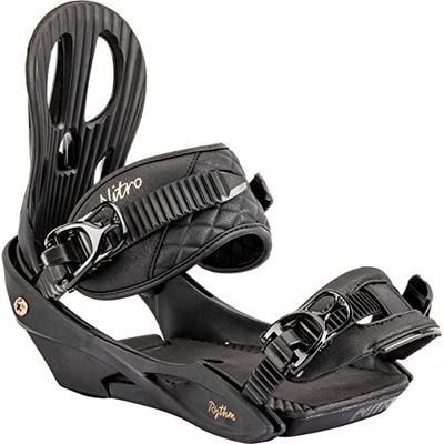 Nitro Rythm Fijaciones de Snowboard, Mujeres, Black Bronze, S