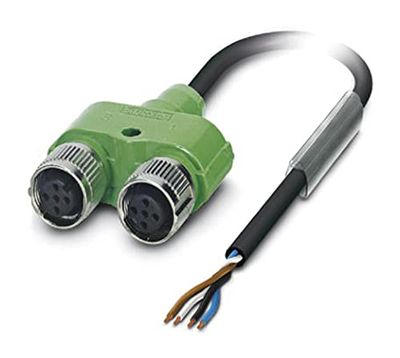 Phoenix 1436194 - Cable sac-4py-10,0-pur/2xf negro 10m