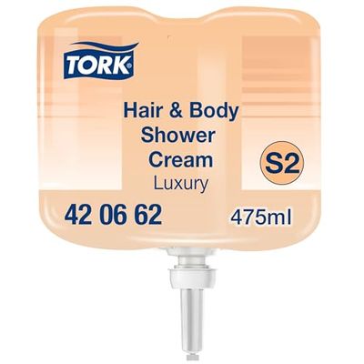 Tork Luksusowy Krem pod Prysznic 3 w 1 do Włosów i Ciała Mini S2, Zapach Arganowo-Waniliowy, 475 ml, 420662