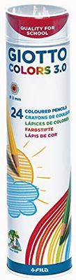 GIOTTO Colors 3.0 - Tube métal 24 crayons de couleur
