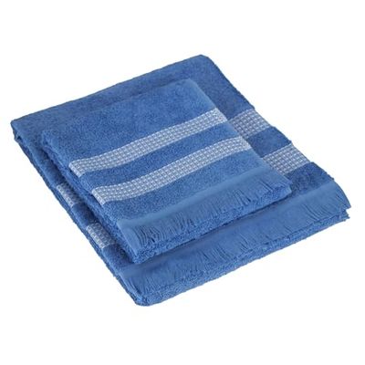 Gabel - Asciugamano con Ospite Nuvola| Cotone idrofilo massima assorbenza | Made in Italy| Variante colore Bluette