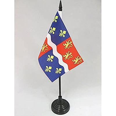 BANDIERA DA TAVOLO SOMME 15x10cm - PICCOLA BANDIERINA DIPARTIMENTO DI FRANCIA 10 x 15 cm - AZ FLAG