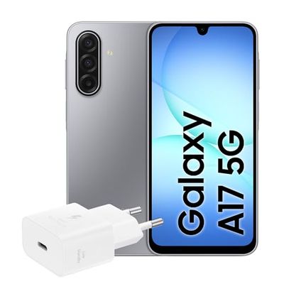 Samsung Galaxy A17 5G con caricatore 25W EP-T2510NWEGEU, Smartphone con 3 anni di Garanzia del produttore, RAM 8GB, 256GB, Gray