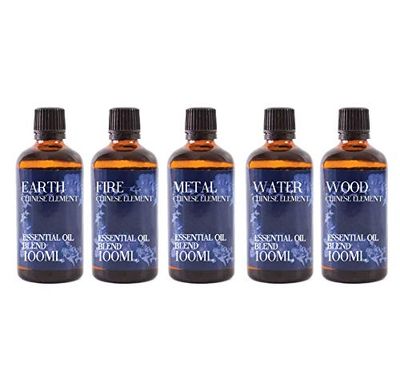 Confezione regalo iniziale di 5 miscele di oli essenziali di elementi cinesi da 100ml