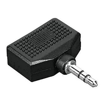 Hama - Adaptador de áudio 3,5 mm Plug Stereo - 2 x 3,5 mm Jack Stereo, Male/Female, 3,5 mm M, 2 x 3,5 mm F, preto