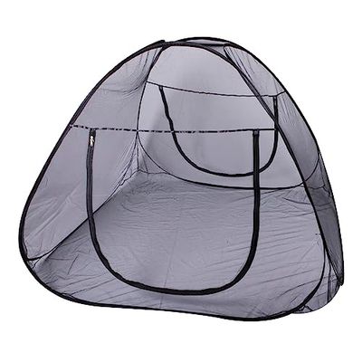 Windhager Pop Up Grande moustiquaire pour lit Double, Filet de Camping, Anti-Insectes, Anti-moustiques, pour lit, 160 x 200 cm, Anthracite