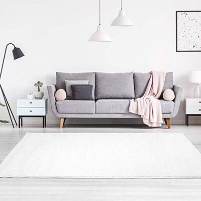 carpet city Alfombra Moderna de Pelo Plano, 120 x 160 cm, Color Crema