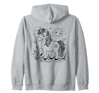 Unicorno Pittura da colorare Bambini unicorno Ragazzi Ragazze da colorare Felpa con Cappuccio