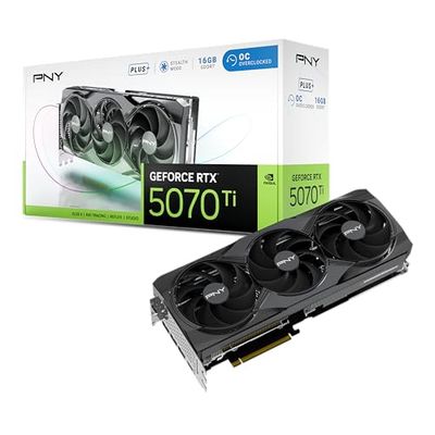 PNY Carte Graphique GEFORCE RTX™ 5070 Ti 16Go Overclocked Triple Fan Plus DLSS 4