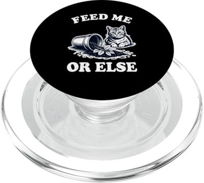 Feed Me Or Else Cat Plant Kitten Plants Cat Lover PopSockets PopGrip for MagSafe