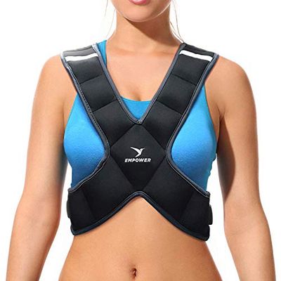 Empower Weighted, Gilet ponderato Donna, Nero, 8lb Vest