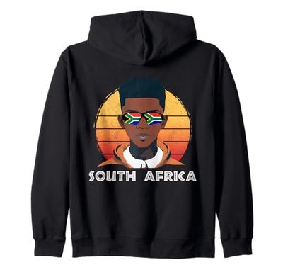 South Africa, South African Flag, South Africa Boy, African Zip Hoodie