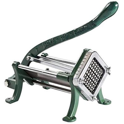 García de Pou 158,99 máquina curta batatas fritas com lâminas 6,4 mm, verde/prateado
