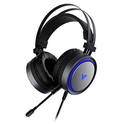 Rapoo VPRO VH530 Gaming Headset 7.1 surround sound over ear ruisonderdrukkende microfoon LED Multi-Color verlichtingssysteem zwart, groot