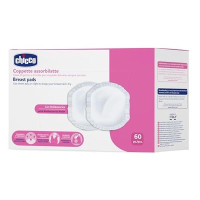 Chicco - Discos absorventes de amamentação, evita irritações, rachaduras ou mastite, 30 unidades