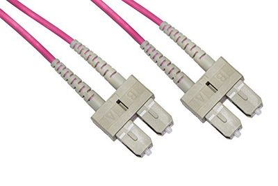 LINK LKSCSC4501 Fiber Optic Cable SC to SC Multimode Duplex Om4 50/125, 1 m