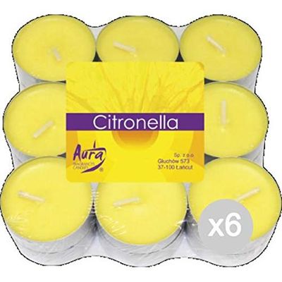 Citronella Set 6 U P15 Tea Light 18Pezzi 4X1,6H Repellente Insetticida, Multicolore, Unica