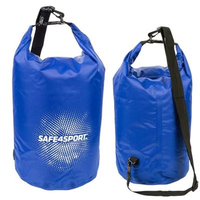 SAFE4SPORT Waterdichte tas, 15 liter, blauw, lichte kajaktas, waterdichte tas voor op het strand, dry bag, waterdichte tas, blauw, 15L, kajak tas