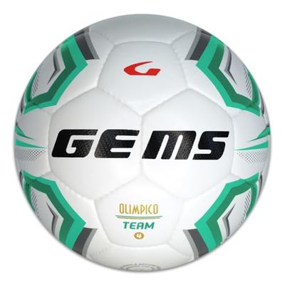 Gems UN06-0313 Olympic TEAM UNISEX Fotboll vit/grön storlek 4