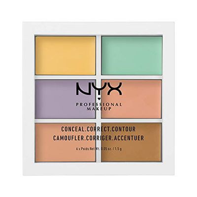 NYX Professional Makeup Paleta de corretores Colour Correcting Palette, 6 cores cremosas e combináveis