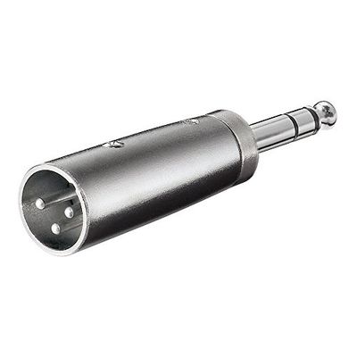 Goobay 27515 - Adaptador XLR, conector AUX 6, 35 mm macho estéreo a macho XLR