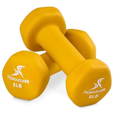 ProsourceFit Neoprene Dumbbell Coated for Non-Slip Grip, 2 lb