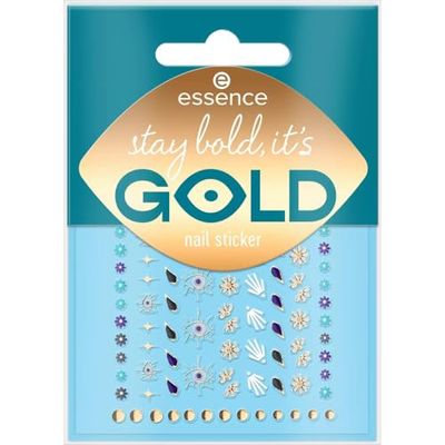 Essence Cosmetics Stay Bold, It's Gold Adesivi Unghie, Coprenza, Risultato Immediato, Semplice da Struccare, 88 Pezzi