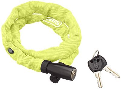 ABUS Cadeado de corrente 1500 Web - cadeado de bicicleta em aço especial - corrente redonda de 4 mm de espessura - nível de segurança 3 - 60 cm - amarelo/verde