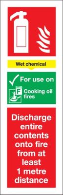 Signs & Labels FFR09524R Sign Board, Wet Chemical Extinguisher