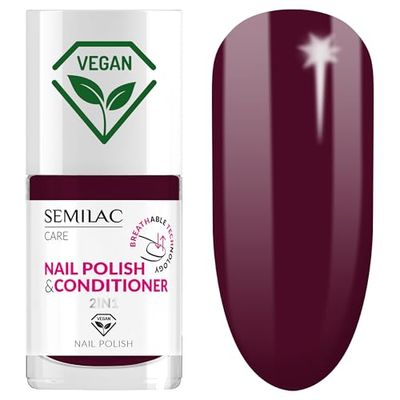 Semilac 025 klassiskt semilac-nagellack med balsam 2-i-1 BREATHable-teknik 7 ml
