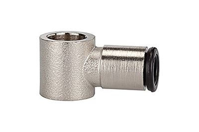 Racor en L para tornillo hueco G 1/8, para manguera de diámetro exterior de 8 mm, presión de trabajo máx. 16 bares, temperatura de funcionamiento -20 °C a 70 °C, MS vern.
