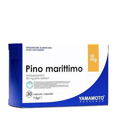 YAMAMOTO RESEARCH, Pino Marittimo Pycnogenol 30 Capsule, Integratore con Corteccia di Pino Marittimo Francese, con Proprietà Antiossidanti, Senza Glutine e Senza Lattosio