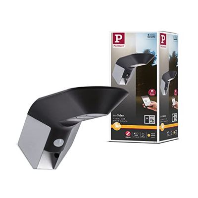 Paulmann 94279 LED Solar ZigBee applique Soley incl. 1 apparecchio per esterni da 1 Watt protezione contro gli spruzzi d’acqua IP44 antracite illuminazione da giardino bianco caldo 3000 K