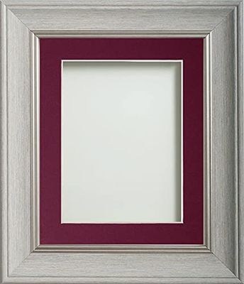 Frame Company Drummond Range Pale Grey 20x16 inch Picture Photo Frame with Plum Mount for Image 15x10 inch * Choice of Sizes* Fitted with Real Glass