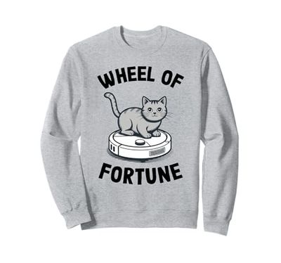 Wheel Of Fortune Robot Vacuum Cleaner Funny Cat Sweatshirt